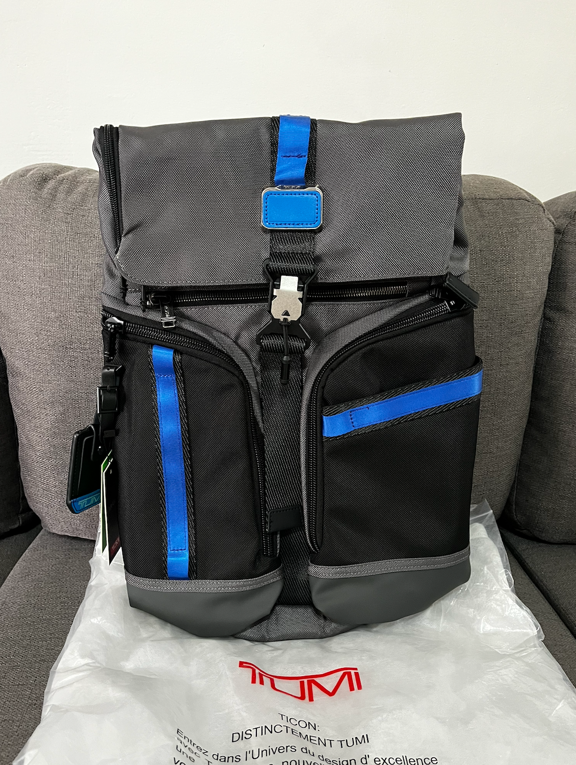 Alpha Bravo Logistics Flap Lid Backpack Azul/gris