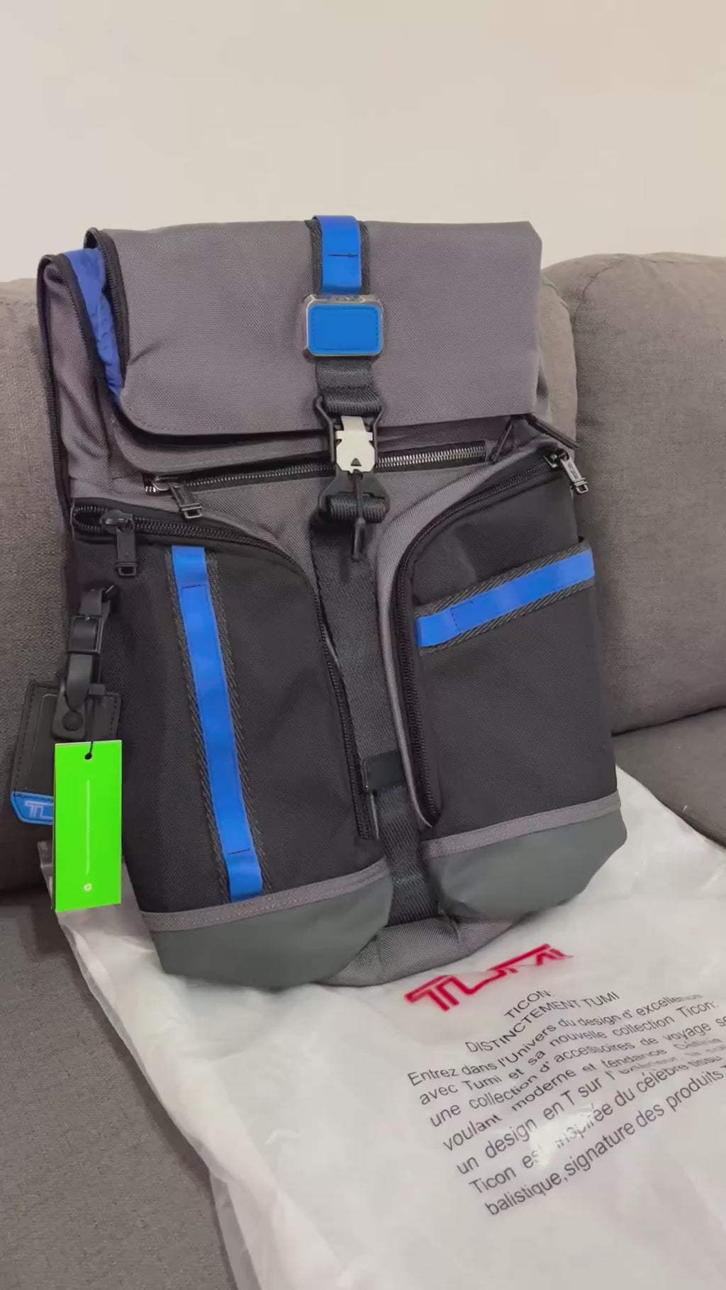 Alpha Bravo Logistics Flap Lid Backpack Azul/gris